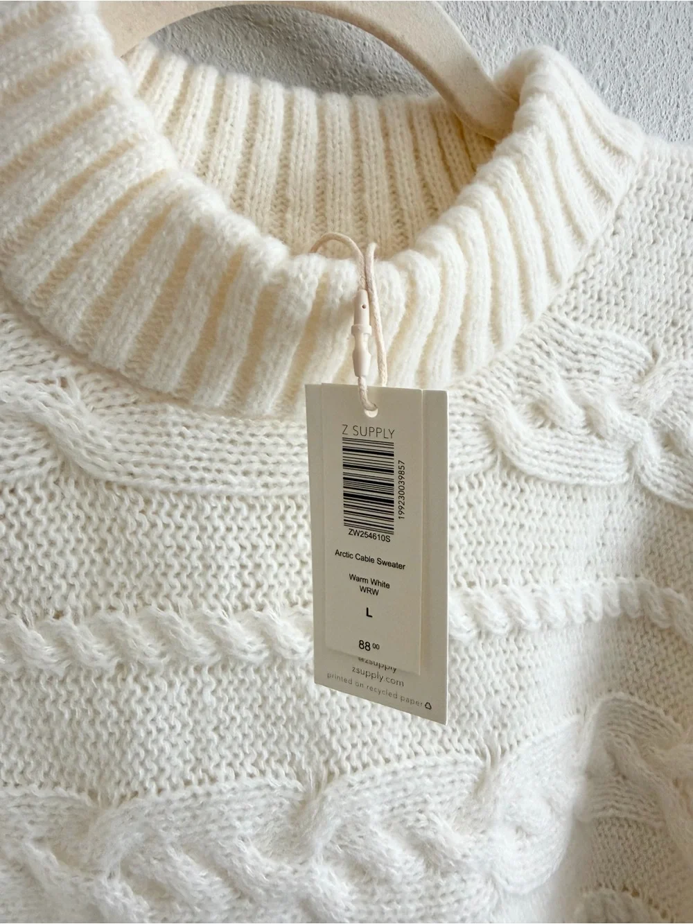 NWT Z Supply Arctic Cable Sweater Large Shopbop